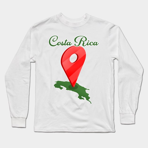 Visit Costa Rica Long Sleeve T-Shirt by thearkhive